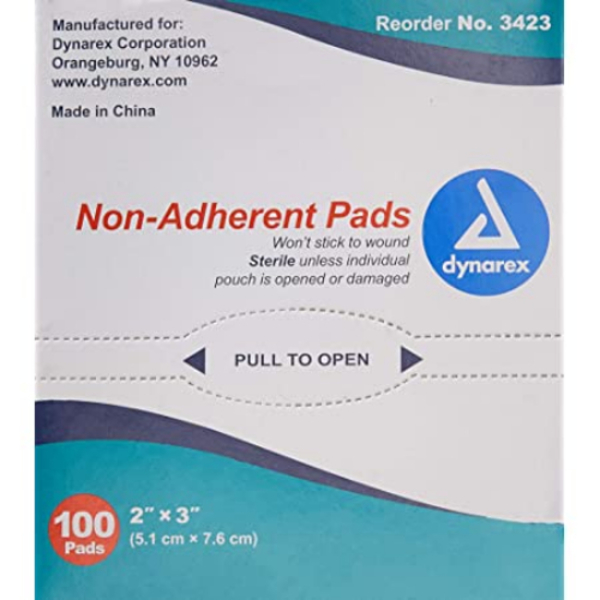 Kemp Usa Non-Adherent Pad, Sterile, 2" X 3", PK 1200 11-051